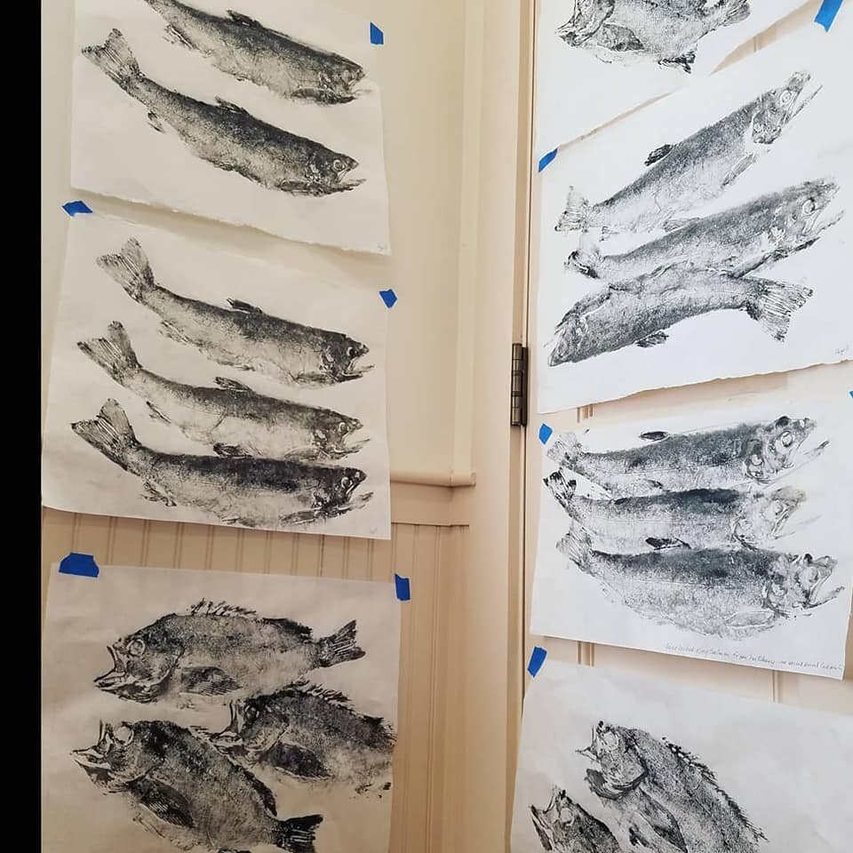 Gyotaku Workshop in Port Orford, Oregon!! April 12, 2020