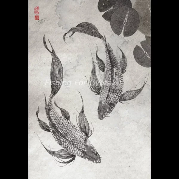 Pair of Japanese Butterfly Koi Reproduction