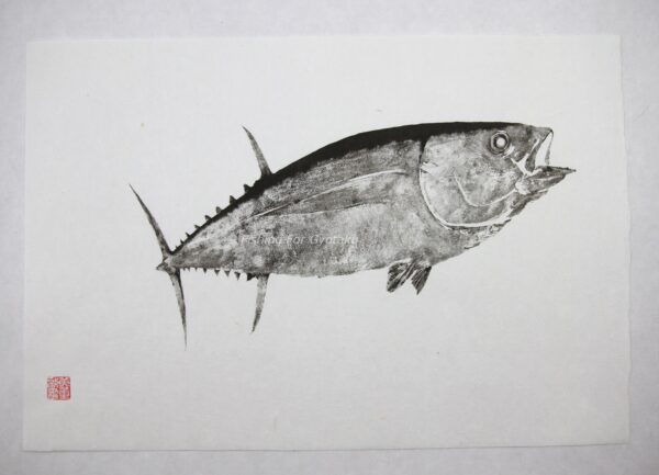 Bluefin Tuna - Turning Tuna Reproduction gyotaku