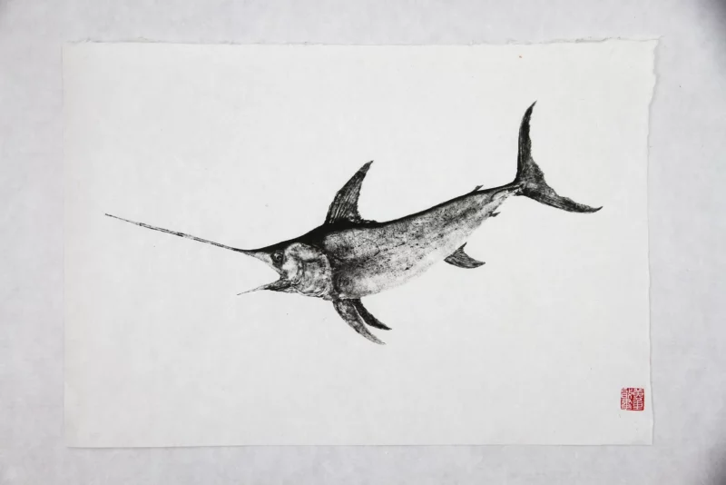 Swordfish Reproduction gyotaku