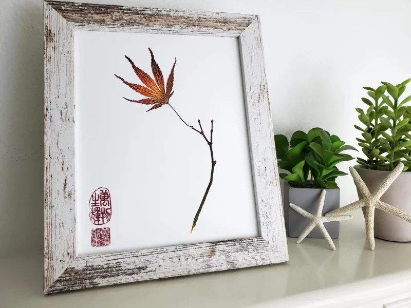 Japanese Maple Leaf Reproduction gyotaku