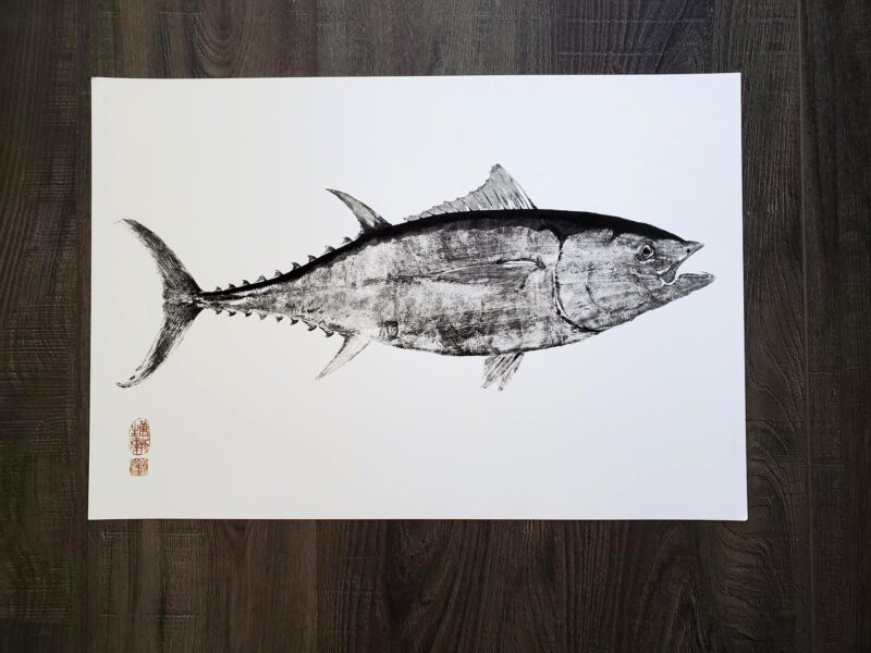 Bluefin Tuna 2 (Hon Maguro) Reproduction gyotaku