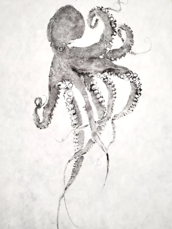 Octopus "Gentle Touch" Reproduction gyotaku