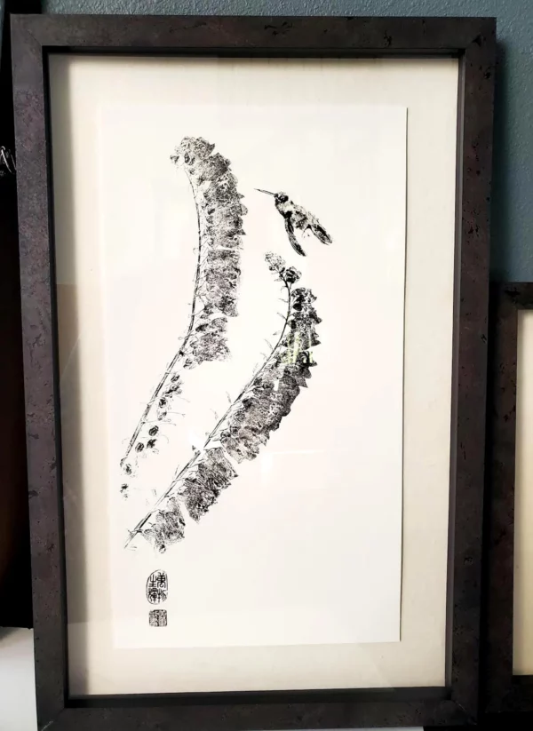 Hummingbird #2 gyotaku