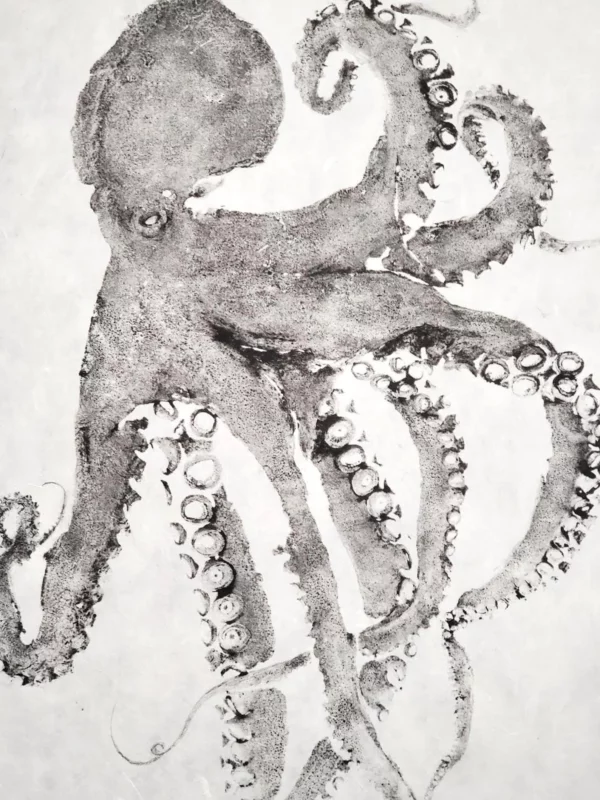 Octopus "Gentle Touch" Reproduction gyotaku