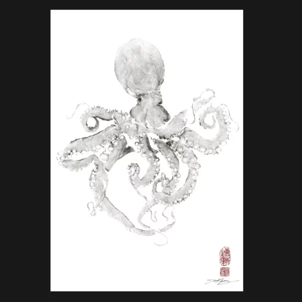 Octopus Repduction gyotaku