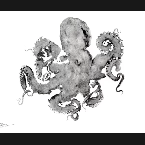 Venetian Octopus Reproduction gyotaku