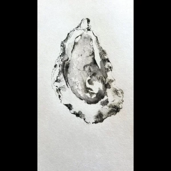 Oyster in the Half Shell Reproduction gyotaku