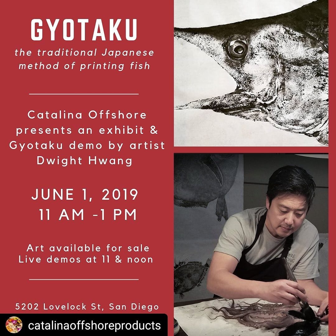 Gyotaku Demo at Catalina Offshore Products in SD!!
