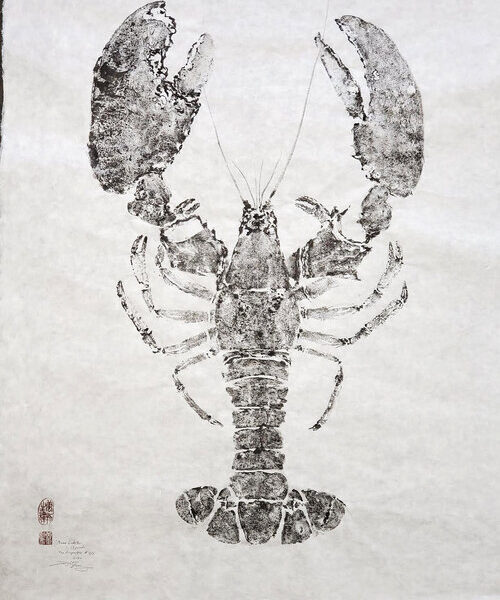 main lobster gyotaku