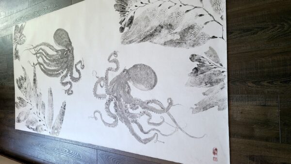 gyotaku octopus print