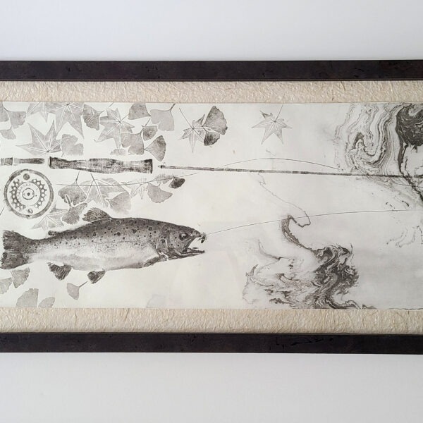 salmon fishing gyotaku