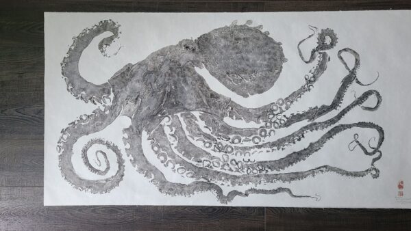 Giant Pacific Octopus Gyotaku Art