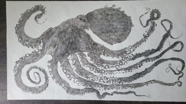 Giant Pacific Octopus Gyotaku Art