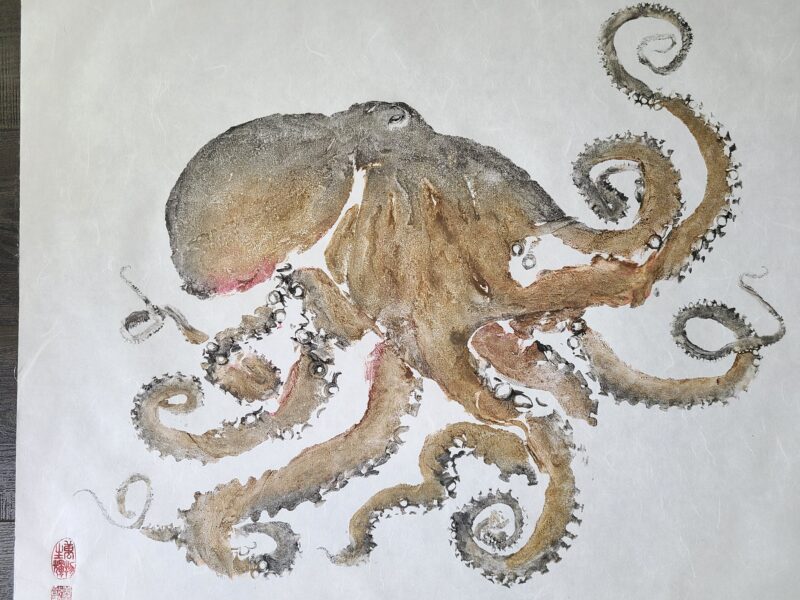 Brown Gray Octopus